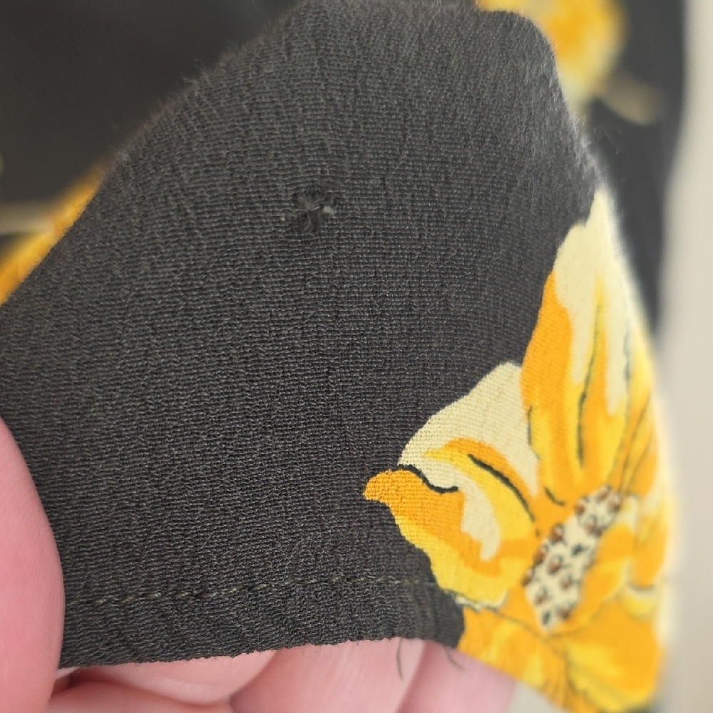 Madewell Rhyme Top Blouse Olive Green Yellow Floral Size S Boho Cottagecore - Picture 7 of 10